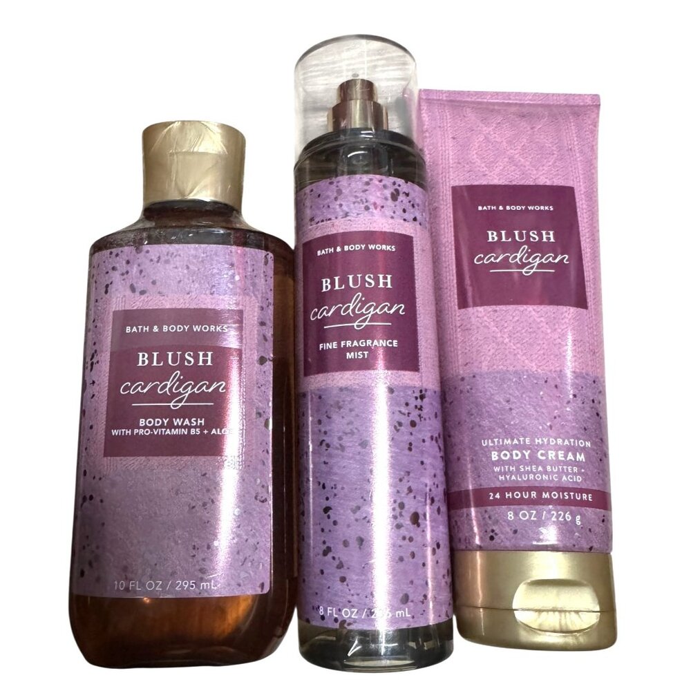 Bath & Body Works Blush‎ Cardigan 3 Piece Set NEW